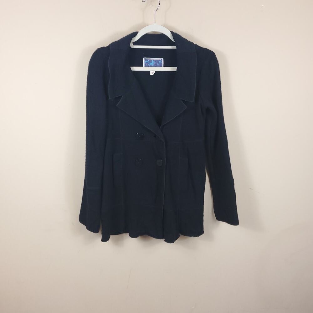 Burning Torch Cashmere Double Breasted Peacoat Sweater/Coat Size XS